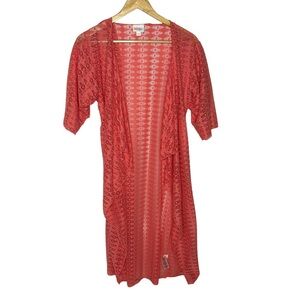 NWOT LuLaRoe Coral Lace Kimono small